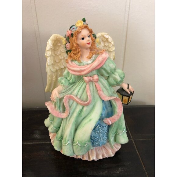 3 For $6 Young Angel Messenger Holding A Lantern Candle Holder Figurine 5" Tall - Picture 1 of 4